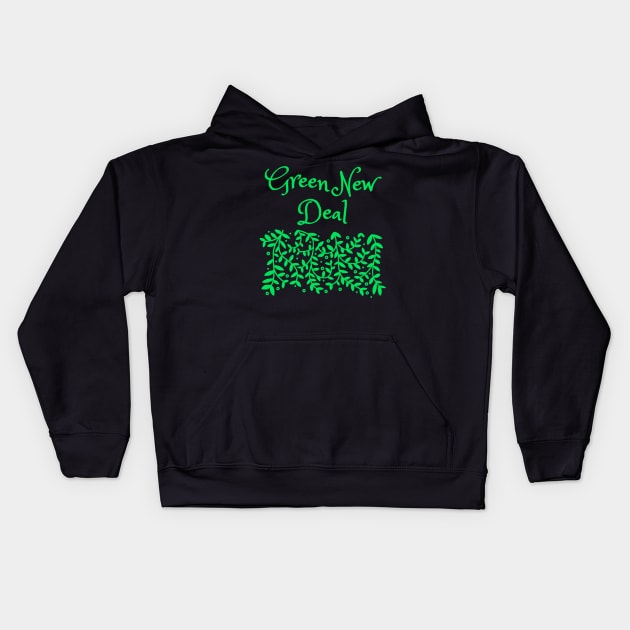 Green new deal Kids Hoodie by Aymen designer 